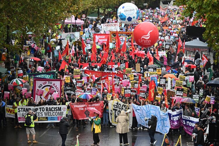 Los convocantes defienden la convocatoria inmediata de elecciones. Foto: AFP