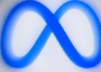 El logotipo de Meta, fotografiado el 28 de octubre de 2021 en la pantalla de un ordenador en Moscú. Foto: AFP.