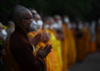 Monjes budistas, imagen de referencia. Foto: AFP.