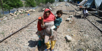 Fahmidah, una mujer embarazada afectada por las inundaciones