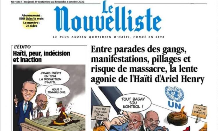 El periódico haitiano ‘Le Nouvelliste’ paraliza su edición impresa por los problemas de seguridad en el país