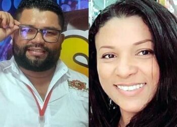 Los dos periodistas asesinados, Leiner Montero y Dilia Contreras.