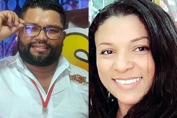 Los dos periodistas asesinados, Leiner Montero y Dilia Contreras.