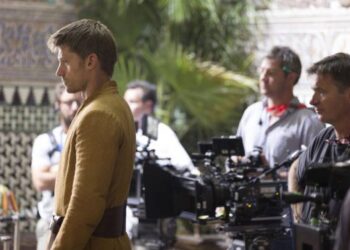 El actor Nikolaj Coster-Waldau, durante el rodaje de la serie ‘Juego de Tronos’ en Sevilla. Foto: Canal Plus.