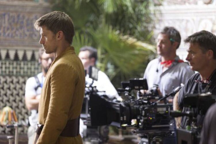 El actor Nikolaj Coster-Waldau, durante el rodaje de la serie ‘Juego de Tronos’ en Sevilla. Foto: Canal Plus.