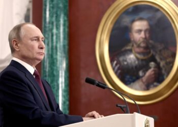 El presidente ruso, Vladimir Putin, el 22 de diciembre de 2022 en Moscú,difundida por la agencia estatal rusa Sputnik. Foto: AFP.