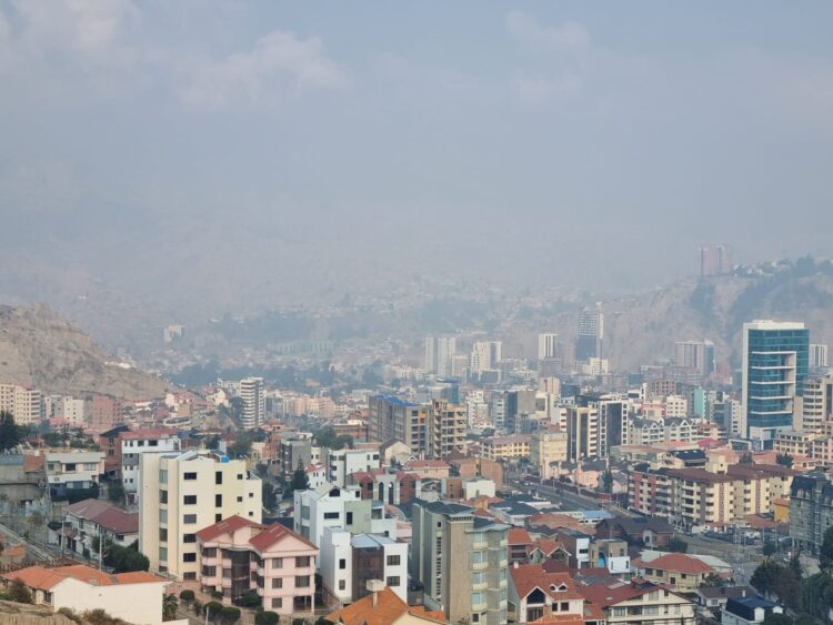 Contaminación del aire en La Paz. Foto: Ruben Atahuichi