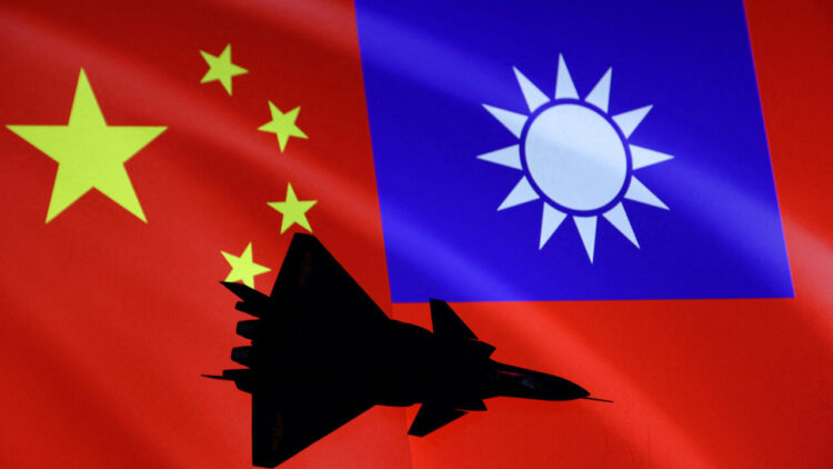 China desplegó 71 aviones de combate en maniobras militares este fin de semana en torno a Taiwán, según informó el lunes el Ministerio de Defensa de Taipéi. Foto: Reuters.