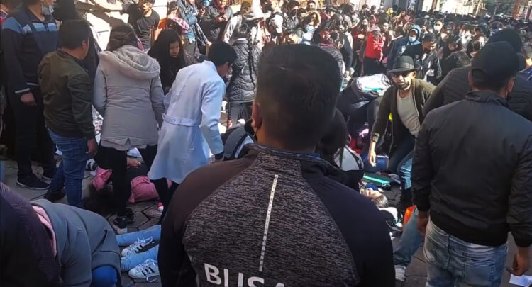 Escenas de pánico hubo el lunes en el coliseo de la Tomás Frías. Foto: RRSS