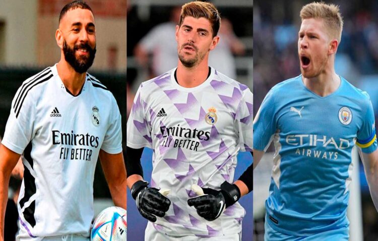 Benzema, Courtois y De Bruyne nominados a Mejor Jugador del año de la UEFA