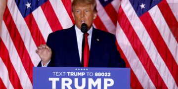 Para lanzar su nueva candidatura presidencial, Donald Trump preparó todo hasta en el más mínimo detalle.