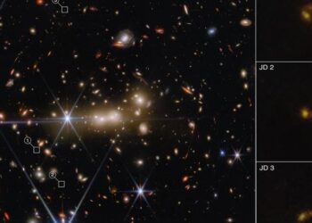Webb halla indicios de la fusión galáctica más lejana. Foto: NASA.