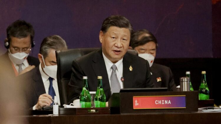 El presidente chino Xi Jinping en la cumbre del G20 en Nusa Dua en la isla indonesia de Bali. el 16 de noviembre de 2022. Foto: AFP.