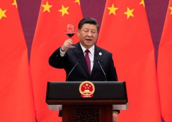 El presidente chino, Xi Jinping se aseguró su tercer mandato consecutivo. Foto: Pool.