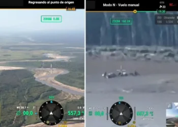 La Gendarmería argentina realizó el patrullaje con drones/Gendarmería argentina