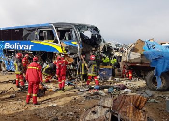 Una triple colisión ocurrió en La Apacheta, El Alto. Foto: Pedro Luna
