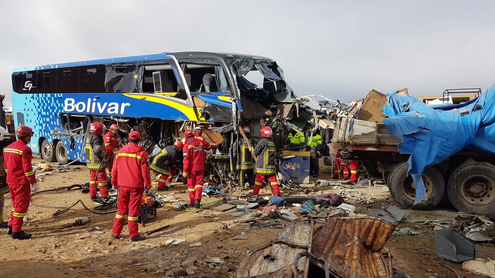 Una triple colisión ocurrió en La Apacheta, El Alto. Foto: Pedro Luna