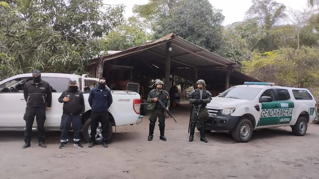 Imágenes de la intervención de la Gendarmería argentina. FOTO: Gendarmería de Argentina