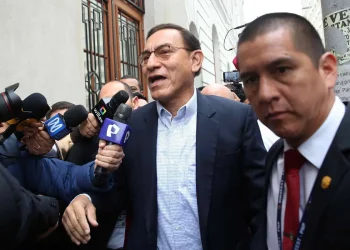 El expresidente al salir de su audiencia/RPP