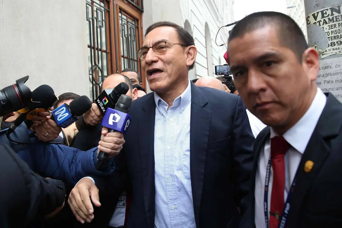 El expresidente al salir de su audiencia/RPP