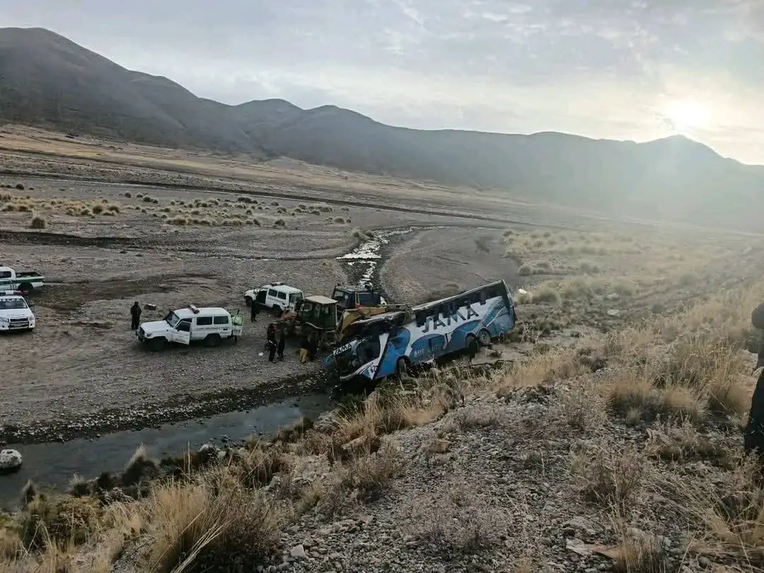 El de la empresa Sama cayó a un barranco/RRSS