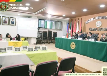 Conferencia de prensa del Tribunal Agroambiental. FOTO: Tribunal Agroambiental