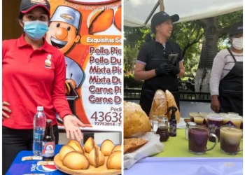 Este jueves y viernes se realizará una feria de la salteña y el api en la plaza Camacho de La Paz. Foto ilustrativa (RRSS)