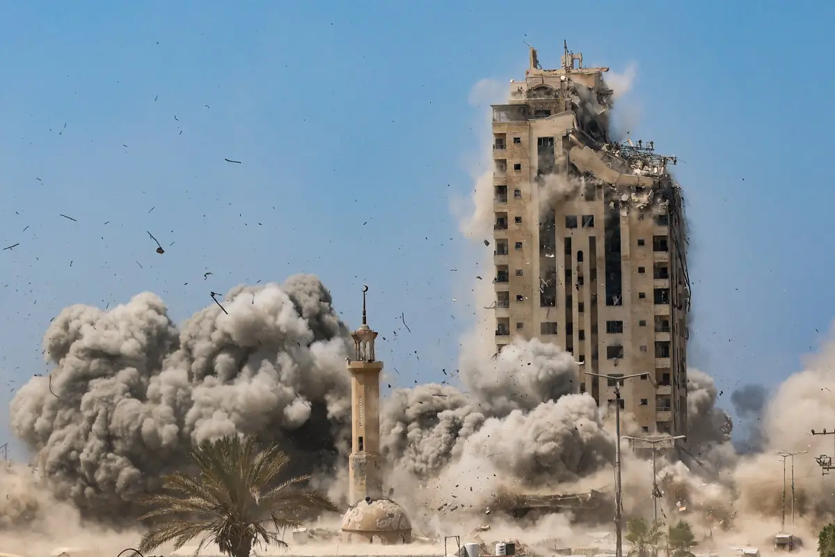 El ejército israelí destruyó un edificio /AFP