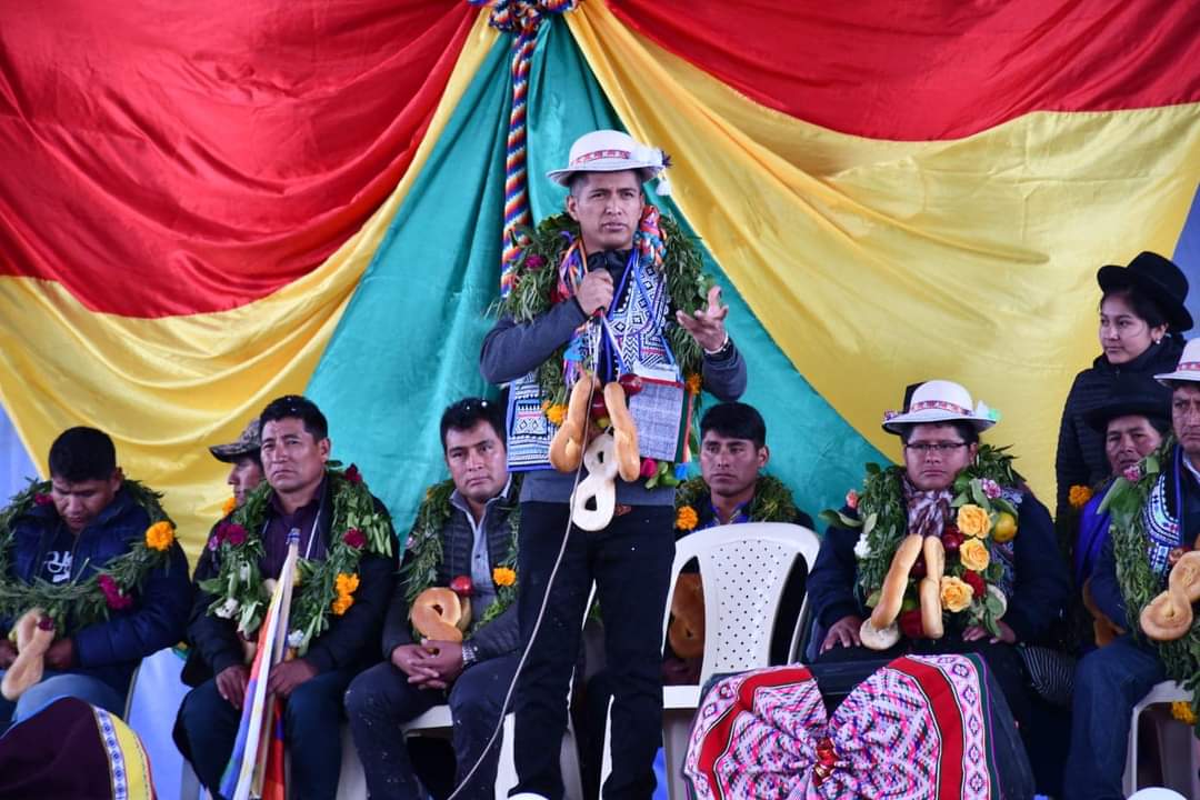 El senador Andrónico Rodríguez en San Lucas, Chuquisaca. Foto: Andrónico Rodriguez