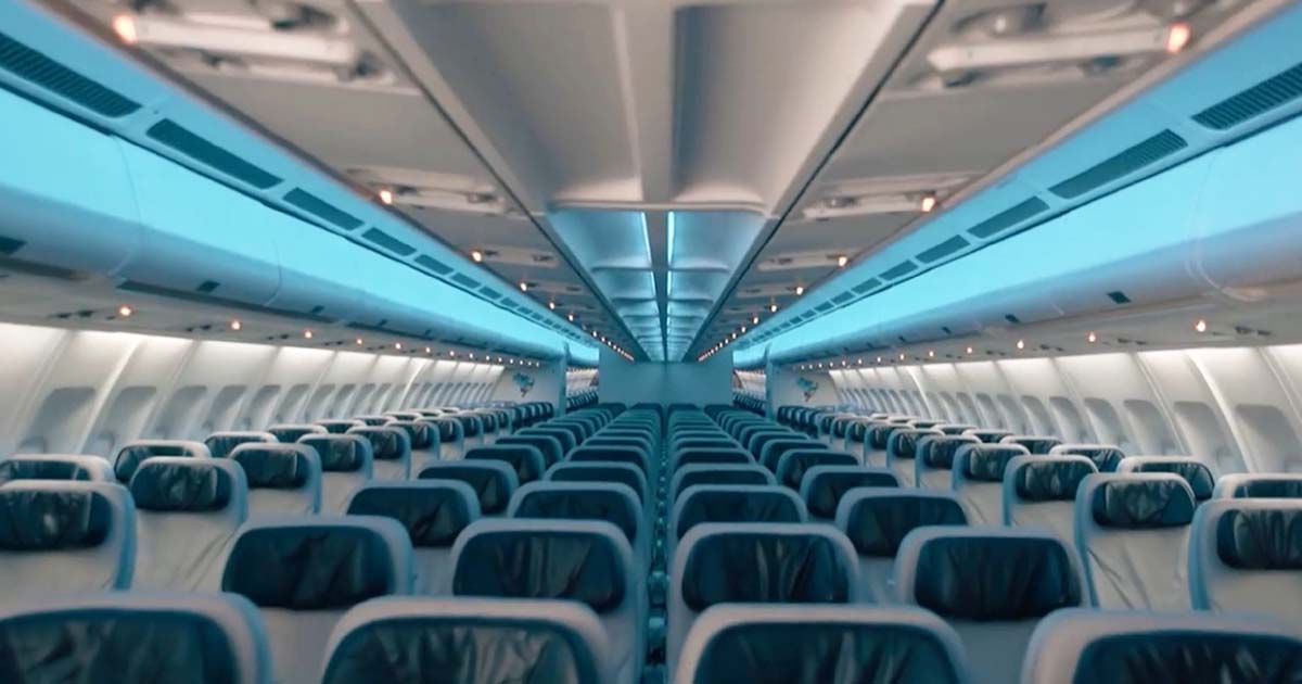 Interior del Airbus A330 - 200.