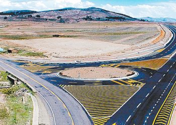 Una parte de la obra Sucre-Yamparáez, en Chuquisaca.