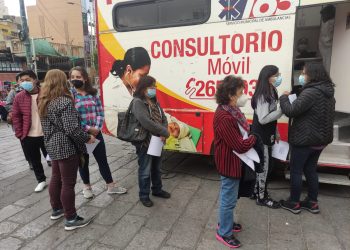 Consultorio de atención médica y prueba COVID-19. Foto: AMUN