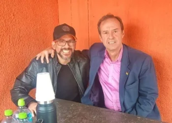 Luis Fernando Camacho y Jorge Quiroga, en un primer acercamiento en 2024. Foto: RRSS