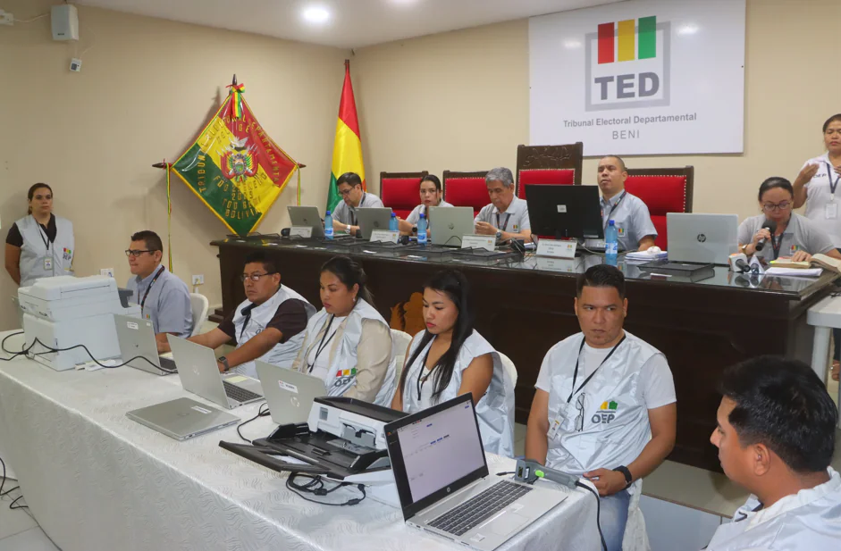 Beni alcanza el 100% de las actas computadas y otorga la victoria a Doria Medina