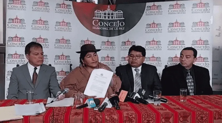 Concejales en conferencia de prensa pasada. FOTO: Captura Concejo.