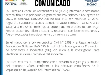Dos personas resultan heridas en accidente de aeronave en Trinidad
