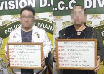 Los dos aprehendidos en el caso de la guardería Garden House (imagen difuminada por La Razón).