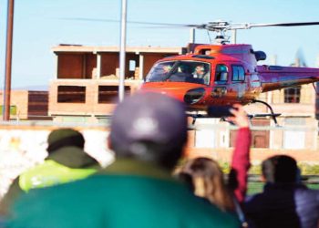ESTRENO. El helicóptero y los policías harán labores de seguridad