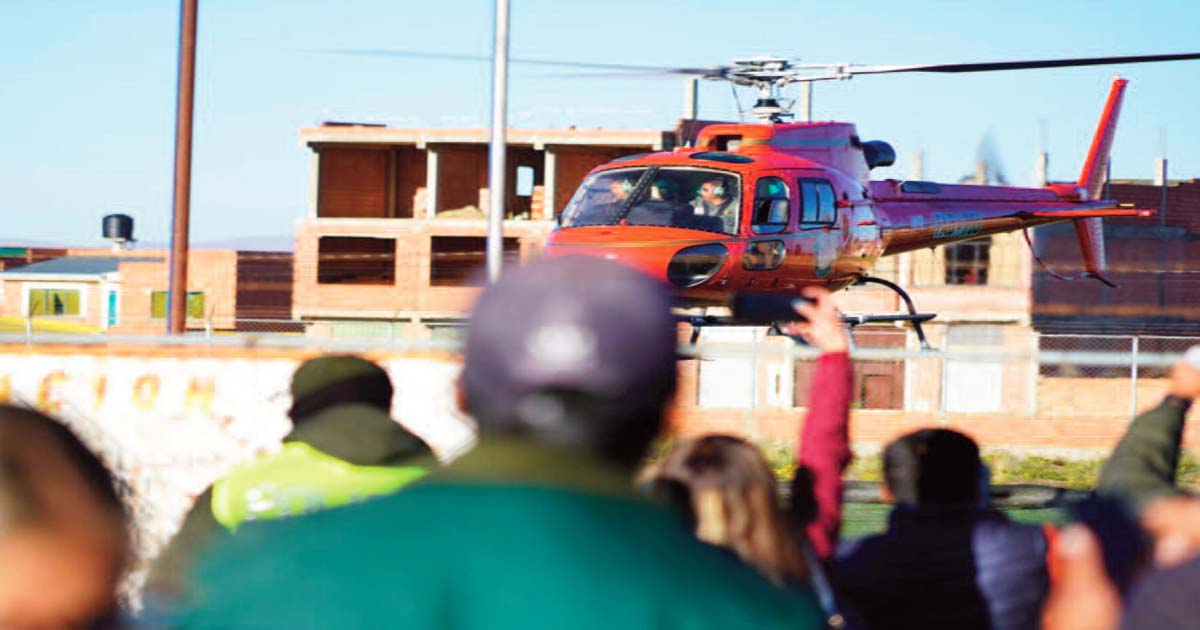 ESTRENO. El helicóptero y los policías harán labores de seguridad
