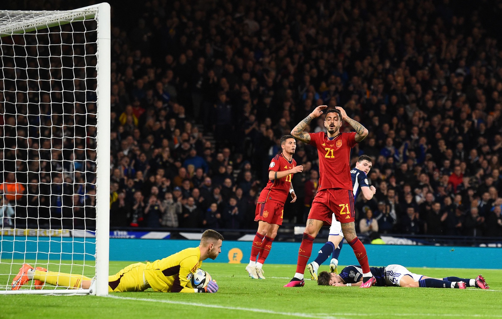 España pierde ante Escocia y queda en segundo lugar del Grupo A