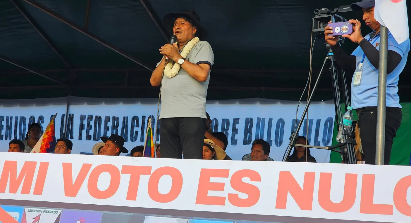 Evo defiende el voto nulo como una ‘rebelión democrática’