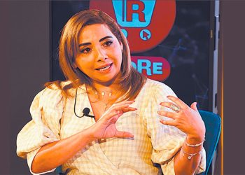 La presidenta de la Aduana Nacional, Karina Serrudo.