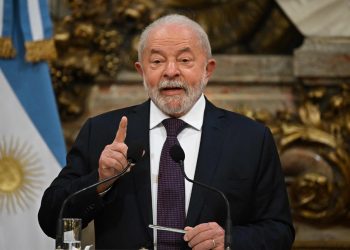 El presidente, Luiz Inácio Lula da Silva, en un discurso. Foto: AFP