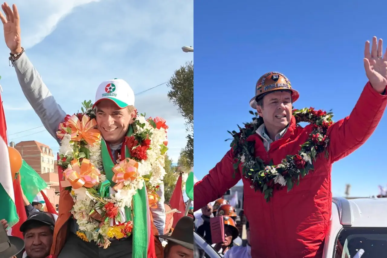 Rodrigo Paz y Jorge Tuto Quiroga, rivales del balotaje del 19 de octubre.