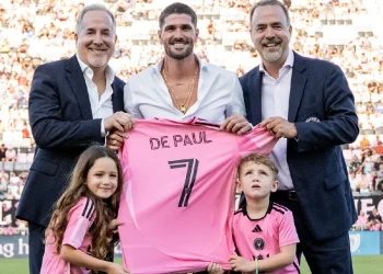 Durante el partido Rodrigo De Paul fue presentado en Inter Miami
