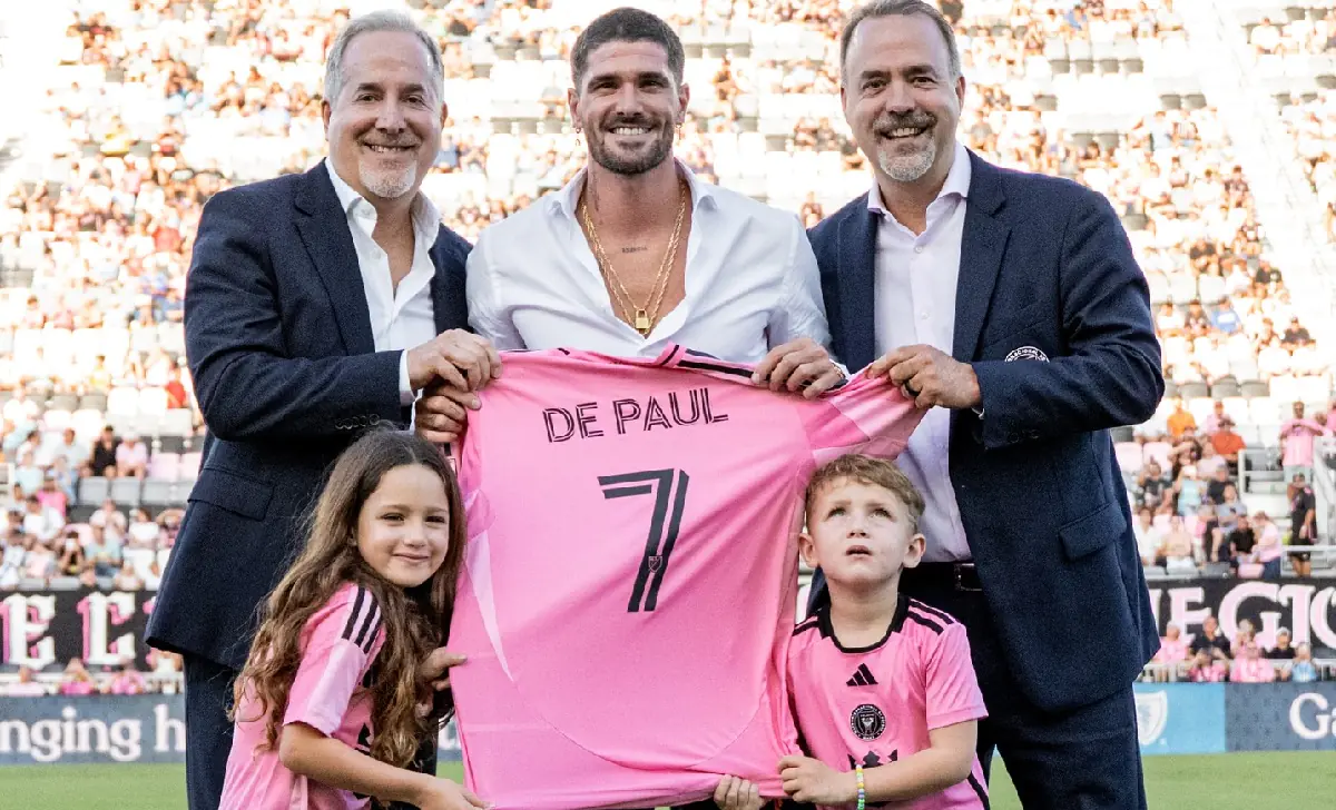 Durante el partido Rodrigo De Paul fue presentado en Inter Miami