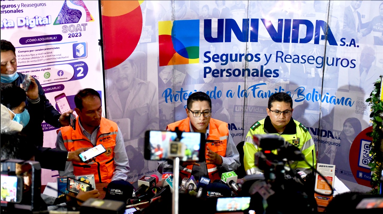 Desde este 1 de enero UNIVIDA S.A. y la Policía Boliviana inician operativos de control del SOAT 2023
