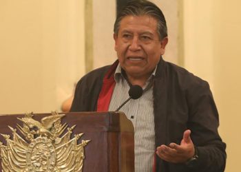 El vicepresidente Choquehuanca durante un evento oficial. Foto: Vicepresidencia.