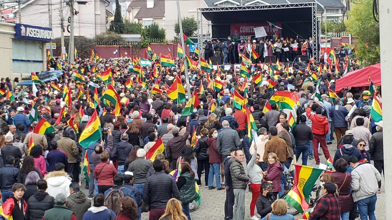 El cabildo en La Paz se concentró en la zona Sur. Foto: Roberto Guzmán.