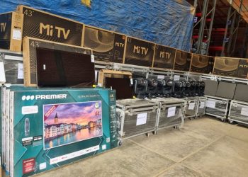 Aduana comisa tablets, celulares y televisores en Oruro valuados en Bs 1,8 millones